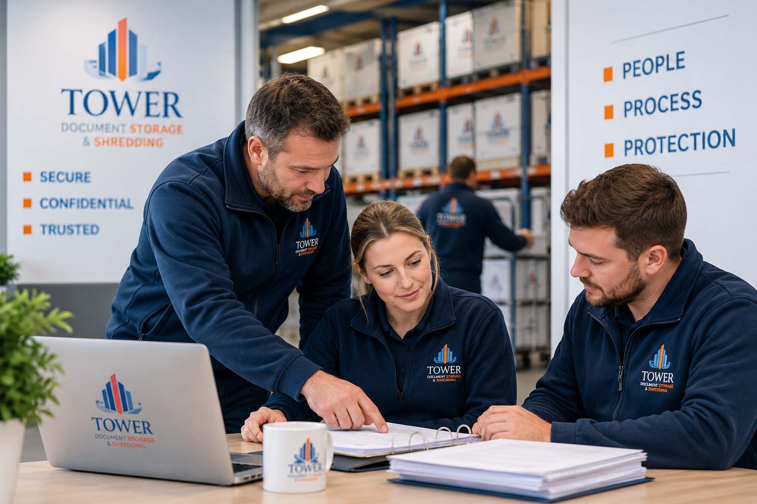 Staff at Tower document storage and shredding
