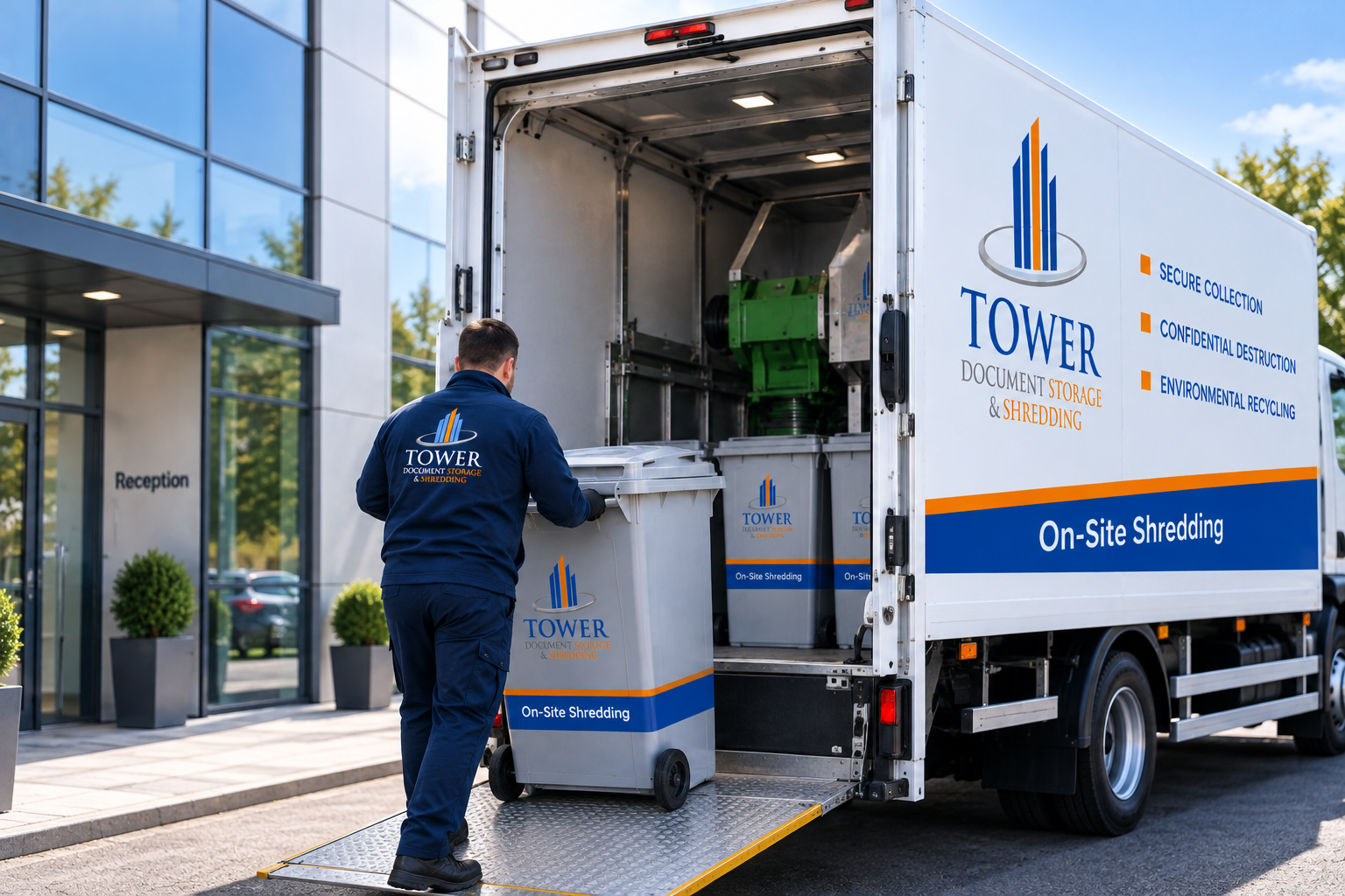 Tower Document Shredding Truck